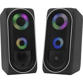 Resim Fs-2138U 2.0 Hoparlör Sistemi Rgb Led Siyah (Usb) 