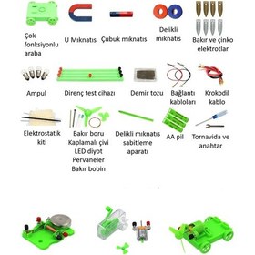 Resim ECE Fizik Deney Seti Elektrik Elektromanyetizma Taşıma Ve Saklama Çantası İle 