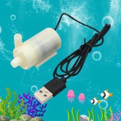 Resim Çok Yönlü Dalgıç Su Pompası - Sessiz, Düşük Güç Tüketimli 3L/S Akış Hızı Akvaryumlar, Çeşmeler & Hidroponik İçin, USB ile Çalışan, Akvaryum Hava Pompası 