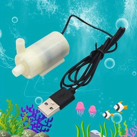 Resim Çok Yönlü Dalgıç Su Pompası - Sessiz, Düşük Güç Tüketimli 3L/S Akış Hızı Akvaryumlar, Çeşmeler & Hidroponik İçin, USB ile Çalışan, Akvaryum Hava Pompası 