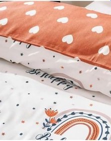 Resim Be Happy Çift Taraflı Çocuk Nevresim Takımı 160x220 cm 