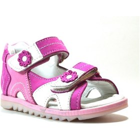 Resim Bayrak 2010 Hakiki Deri Pembe Ortopedik Kız Bebek Sandalet Pembe 