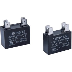 Resim Techsun 4 Soketli Kare Kondansatör 2.5uf 