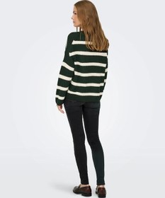 Resim Jdy Jdyjusty L/s Stripe Pullover Kadın Kazak 15264902 Yeşil 