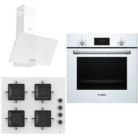Resim Bosch & Ferre Whiteline Beyaz 3'lü Ankastre Set (HBF512BW1T - SS206 - D087) 