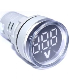 Resim Nexo LED Göstergeli Voltmetre Beyaz 22 mm 500 V 