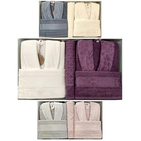 Resim Özdilek Bornoz Takımı Blossom Happy Set Aile Seti 5 Parça 