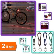 Resim Lazer Güvenlik Lambası + Bisiklet Tamir Anahtarı 2'li Set - Güvenli Sürüş Için Ideal 9G7H4R 