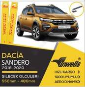 Resim Dacia Sandero Muz Silecek Takımı 2016-2020 İnwells 