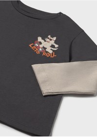 Resim MAYORAL Erkek Bebek Duble Kol Sweatshirt Gri 