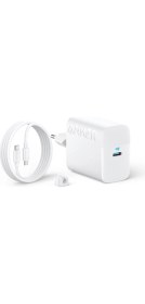Resim Anker Şarj Cihazı (45W) Usb-C ve Usb-C Kablolu (2'li Set) - B2653 - Beyaz (Anker Türkiye Garantili) 