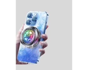 Resim Marsilyan Rgb Gaming Telefon Fanı Sessiz Soğutucu Tüm Akıllı Telefonlara Uygun 