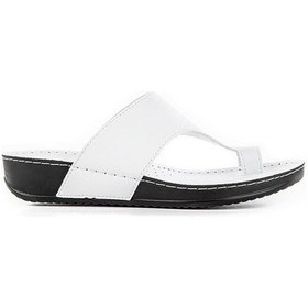 Resim Muya Ara 31163-287 Anatomik Taban Parmak Arası Kadın Terlik Beyaz Siyah 36-40 Beyaz - Siyah 