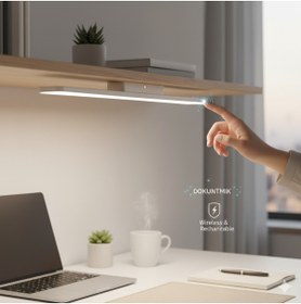 Resim Genel Markalar Şarjlı Kablosuz Mıknatıslı Led Işık | 3 Farklı Renk| Makyaj Masası, Çalışma Masası Veya Dolap Altı 