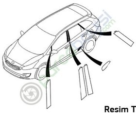 Resim Kia Ceed Arka Sağ Kapı Direk Bandı Siyah Orjinal | 863921H000 