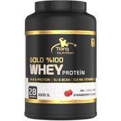 Resim TORQ NUTRİTON Gold %100 Whey Protein Çilekli 1000g 