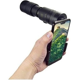 Resim Monoküler Teleskop Yüksek Güçlü Teleskop 4k 10-300x40mm Akıllı Telefon Tutucu Ve Tripod Bak4 İle Zoom Açık Yeşil 