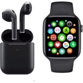 Resim Unisex Siyah Akıllı Saat T500 + I12 Kablosuz Kulaklık Ikili 