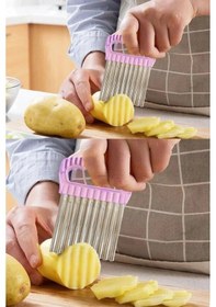 Resim Şekilli Patates Cips Dilimleyici Tırtıklı Kesici Doğrayıcı 