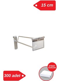 Resim 15 Cm - 300 Adet Galvaniz Etiketli Tel Pano Kancası Raf Askısı Galvaniz 