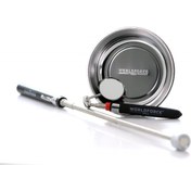 Resim Worldforce 115MM Manyetik Paslanmaz Tepsi ve 30MM Katlanır Muayene Aynası ve Kalem Tip Mıknatıs Çubuk Seti 