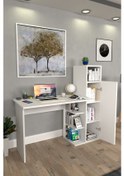 Resim Moonlife Diamond Dolaplı Çalışma Masası Beyaz 