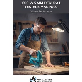 Resim 600 W 5 mm Dekupaj Testere Makinası 