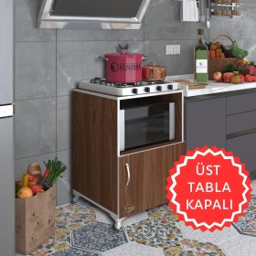 Resim Kenzlife ocak dolabı revbahar cvz 85*60*56 hazır mutfak klasik set üstü ocak için arkalıksız 