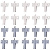 Resim 20 Adet Mutfak Kapı Amortisörü, Dolap Amortisörü, Çekmece Amortisörü, Yumuşak Ve Sessiz Kapanma, Dolaplar, Kapılar İçin Beyaz + Gri 