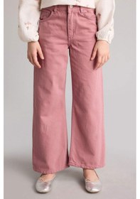 Resim Defacto Straıght Wıde İspanyol Paça Gabardin Pantolon Kız Çocuk G0602a826spbr94 Bordo-br94 