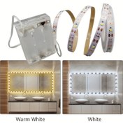 Resim Esnek LED Şerit Işıklar Pil ile Çalışır (Piller Dahil Değildir) - 99.97cm/10.0 metre, Sıcak Beyaz ve Parlak Beyaz, Kablosuz Toggle Anahtar Kontrollü TV Arka Aydınlatma için, Partiler, Yatak Odası, Kamp, Ev Dekorasyonu, Şükran Günü İçin Mükemmel 
