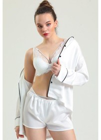 Resim Magic Form 4686 Kadıntaşlı Dantelli Sütyen-ekru Ekru 