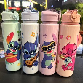 Resim Disney Stitch 800ml/27oz Sızdırmaz Spor Su Matarası, Açılır Kapaklı, Sevimli Karakter Tasarımı, ABS Malzeme, Taşınabilir - Fitness, Koşu ve Açık Hava Aktiviteleri İçin İdeal! (Aksesuarlar Değişebilir) - Stitch Hayranları, Koleksiyoncular ve Hediye Seçimi için Mükemmel! 