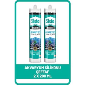 Resim Sista Akvaryum Silikonu Şeffaf, 280 Ml X 2 Adet 
