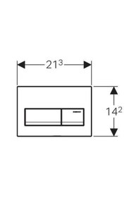 Resim Geberit Alpha50 Kumanda Paneli Beyaz 