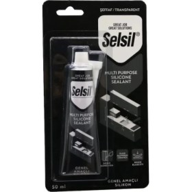 Resim Selsil Tüp Silikon 50ML - Şeffaf 