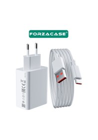 Resim Forzacase Apple Uyumlu iPhone 15 16 Serisi İle Hızlı Şarj Destekli 120w Type-c Usb Şarj Cihazı Seti Fc1025 Beyaz 