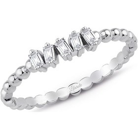 Resim 0.13 Ct. Modern Tasarım Baget Pırlanta Yüzük 