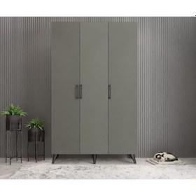 Resim Duke 3 Kapaklı Ayakkabılık Füme 135 Cm M1 