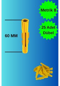 Resim M10 Roket Dübel 25 Adet Plastik Roket Dübel Boşluk Ve Duvar Için 