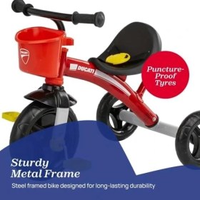 Resim Itme Kollu Çocuk Üç Tekerlekli Bisikleti Ducati U-Go Trike 