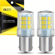 Resim 2 Adet AILEO 1156 BA15S P21W 1157 P21/5W LED Ampul, 12V Beyaz Sarı Kırmızı 39SMD 3030 Çip Otomatik Fren Sinyal Lambası 