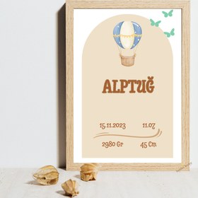 Resim Tarih Saat Kilo Boy Alptuğ Tekli Çocuk Odası Dekoru - A4 (32cm x 23.5cm) 