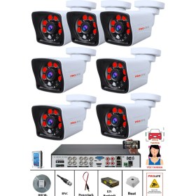 Resim Prolife 7 Kameralı Yeni Nesil Yüz Tanımalı Insan Yüzü Eşgal Fotoğrafı Çeken 5 Mp Sony Full Hd Ultra Üstün Kalite Güvenlik Kamerası Seti 