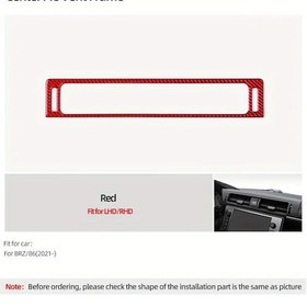 Resim Xuweiwei Subaru Brz Toyota Gr86 2021 Karbon Fiber Konsol Ac Hava Çıkışı Kırmızı İç Tuning Aksesuar 