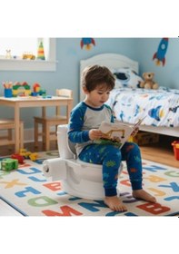 Resim Happy Eğitici Klozet Sesli Işıklı Tuvalet Eğitimi Beyaz Lazımlık HAPPY.070 Beyaz 