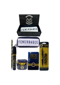 Resim Fenerbahçe Orjinal Lisanslı Lacivert Air Kalemtraş Ahşap Kutulu 6'lı Kırtasiye Seti Lacıvert-sarı 