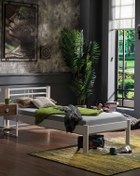 Resim Unimet Asos-s Tek Kişilik Ferforje Metal Karyola-beyaz (AHŞAP LATALI) 