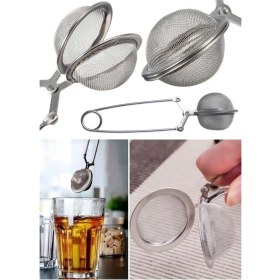 Resim Munico Paslanmaz Çelik Saplı Mesh Topu Çay Süzgeci Çay Demlik Baharat Filtresi Süzgeci Kalite Metal Ömürlük 