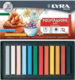 Resim Lyra Polycrayons Soft - Toz Pastel 12 Renk N11.1880 